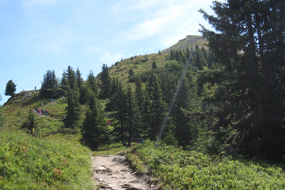 Wanderweg im unteren Drittel